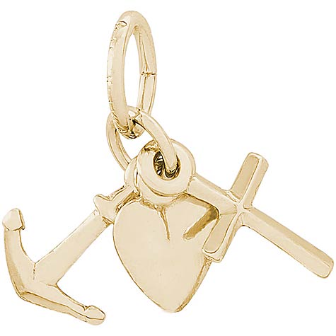 10K Gold Faith, Hope and Charity Accent by Rembrandt Charms 10K Gold Faith, Hope and Charity Accent by Rembrandt Charms
