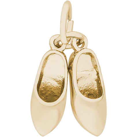 14K Gold Pair of Clog Shoes Charm by Rembrandt Charms 14K Gold Pair of Clog Shoes Charm by Rembrandt Charms
