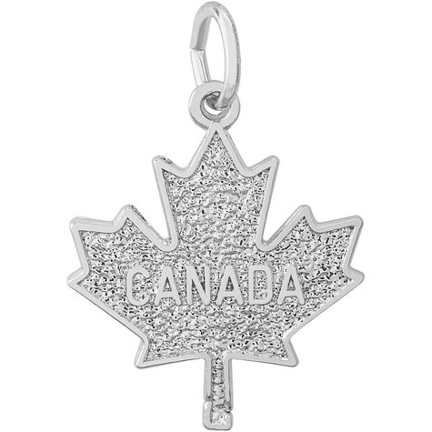Sterling Silver Canada Maple Leaf by Rembrandt Charms Sterling Silver Canada Maple Leaf by Rembrandt Charms