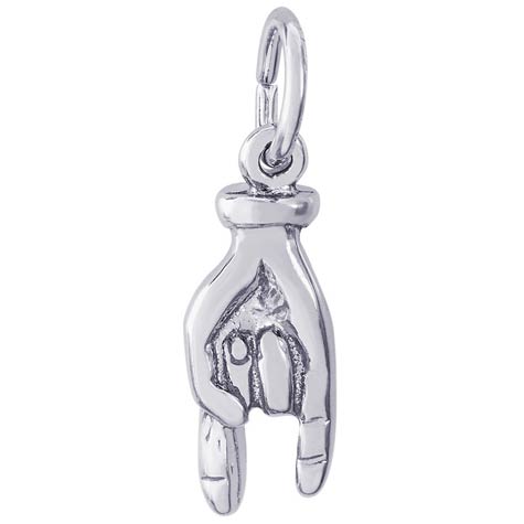 Sterling Silver Good Luck Hand Charm by Rembrandt Charms Sterling Silver Good Luck Hand Charm by Rembrandt Charms