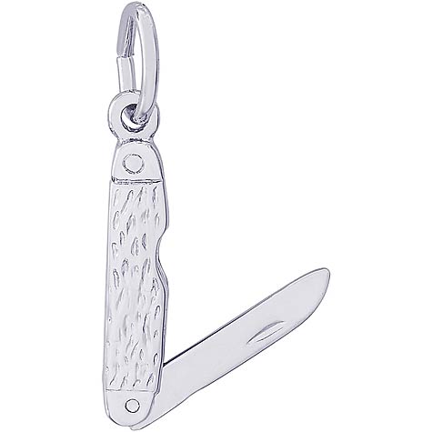 Sterling Silver Pocket Knife Charm Pendant by Rembrandt Charms Sterling Silver Pocket Knife Charm Pendant by Rembrandt Charms