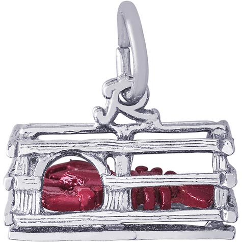 14K White Gold Lobster Trap Charm by Rembrandt Charms 14K White Gold Lobster Trap Charm by Rembrandt Charms