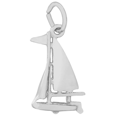 14K White Gold Small Sloop Sailboat Charm by Rembrandt Charms 14K White Gold Small Sloop Sailboat Charm by Rembrandt Charms