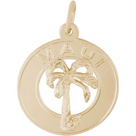 14k Gold Maui Palm Tree Charm by Rembrandt Charms 14k Gold Maui Palm Tree Charm by Rembrandt Charms
