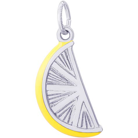 14K White Gold Lemon Slice Charm by Rembrandt Charms 14K White Gold Lemon Slice Charm by Rembrandt Charms