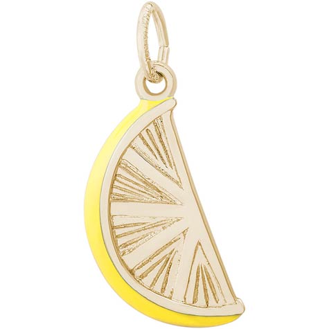 Gold Plate Lemon Slice Charm by Rembrandt Charms Gold Plate Lemon Slice Charm by Rembrandt Charms