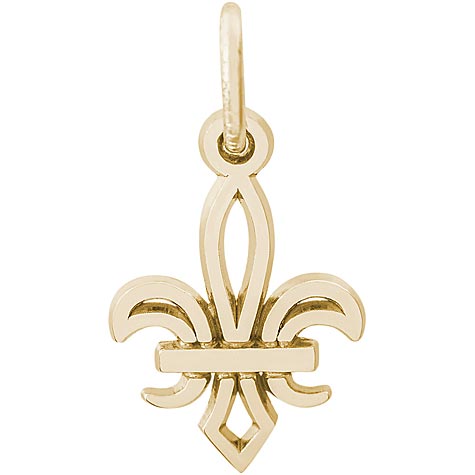 14K Gold Small Fleur De Lis Charm by Rembrandt Charms 14K Gold Small Fleur De Lis Charm by Rembrandt Charms