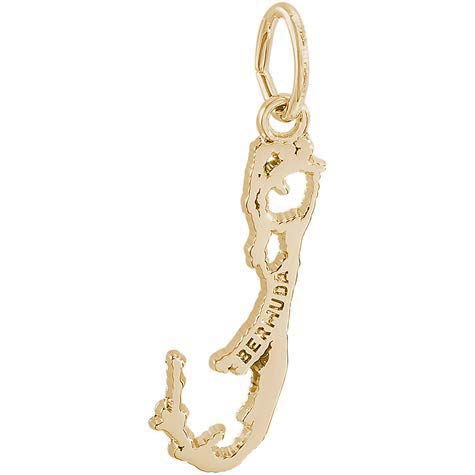 14K Gold Bermuda Map Charm by Rembrandt Charms 14K Gold Bermuda Map Charm by Rembrandt Charms
