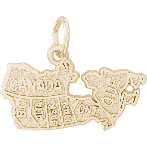 14K Gold Canada Map Charm by Rembrandt Charms 14K Gold Canada Map Charm by Rembrandt Charms