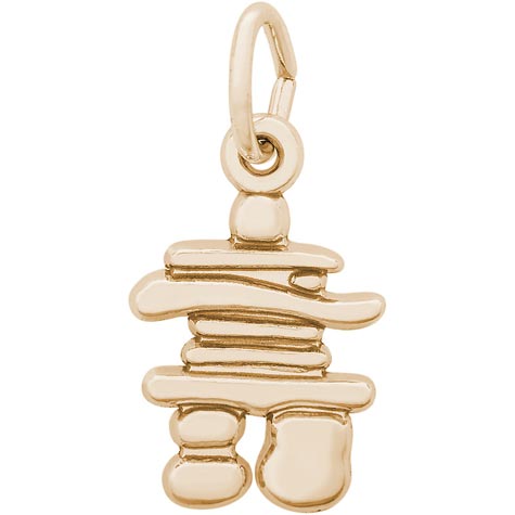14K Gold Inukshuk Accent Charm by Rembrandt Charms 14K Gold Inukshuk Accent Charm by Rembrandt Charms
