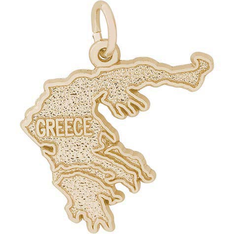14k Gold Greece Charm by Rembrandt Charms 14k Gold Greece Charm by Rembrandt Charms