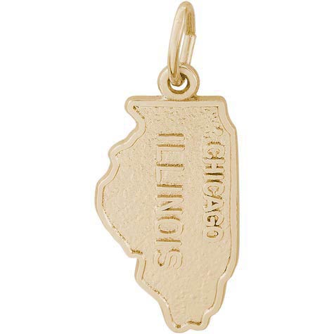 14K Gold Illinois Charm by Rembrandt Charms 14K Gold Illinois Charm by Rembrandt Charms