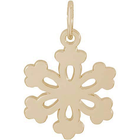 14K Gold Snowflake Charm by Rembrandt Charms 14K Gold Snowflake Charm by Rembrandt Charms
