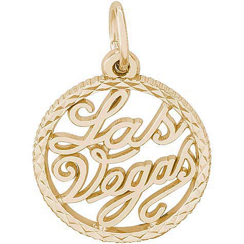 14K Gold Las Vegas Faceted Charm by Rembrandt Charms 14K Gold Las Vegas Faceted Charm by Rembrandt Charms