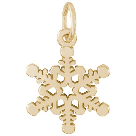 14K Gold Snowflake Charm by Rembrandt Charms 14K Gold Snowflake Charm by Rembrandt Charms