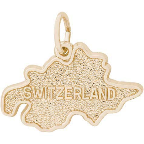 14K Gold Switzerland Map Charm by Rembrandt Charms 14K Gold Switzerland Map Charm by Rembrandt Charms