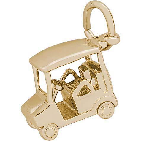14k Gold Golf Cart Charm by Rembrandt Charms 14k Gold Golf Cart Charm by Rembrandt Charms
