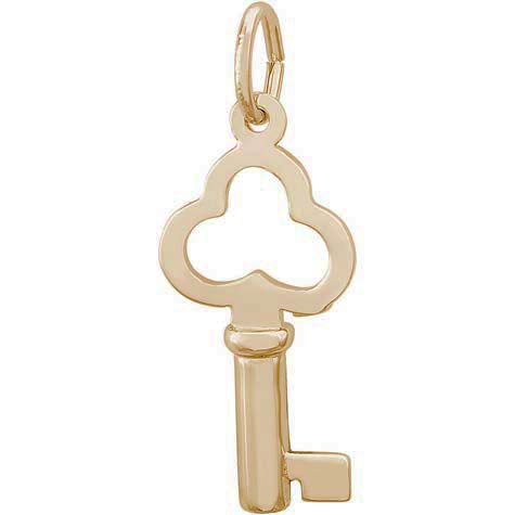 14K Gold Large Scallop Key Charm by Rembrandt Charms 14K Gold Large Scallop Key Charm by Rembrandt Charms