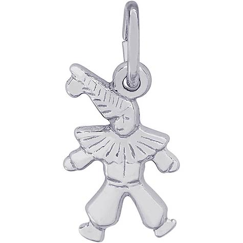 14K White Gold Clown Accent Charm by Rembrandt Charms 14K White Gold Clown Accent Charm by Rembrandt Charms