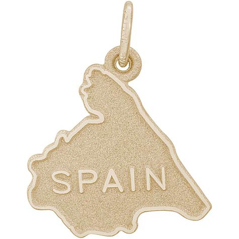 14K Gold Spain Map Charm by Rembrandt Charms 14K Gold Spain Map Charm by Rembrandt Charms