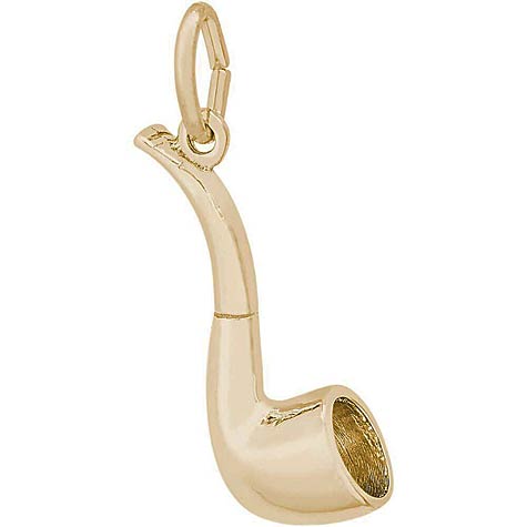 14K Gold Pipe Charm by Rembrandt Charms 14K Gold Pipe Charm by Rembrandt Charms