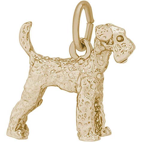 14k Gold Airedale Dog Charm by Rembrandt Charms 14k Gold Airedale Dog Charm by Rembrandt Charms