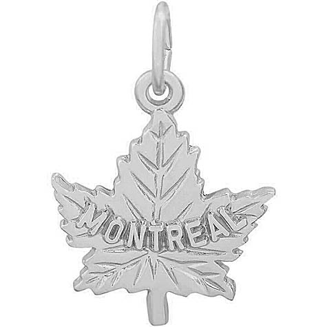 Sterling Silver Montreal Maple Leaf Charm by Rembrandt Charms Sterling Silver Montreal Maple Leaf Charm by Rembrandt Charms