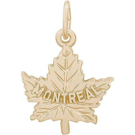14K Gold Montreal Maple Leaf Charm by Rembrandt Charms 14K Gold Montreal Maple Leaf Charm by Rembrandt Charms