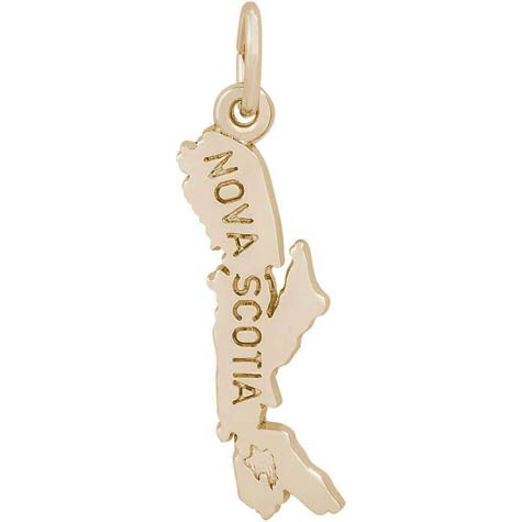 14K Gold Nova Scotia Map Charm by Rembrandt Charms 14K Gold Nova Scotia Map Charm by Rembrandt Charms