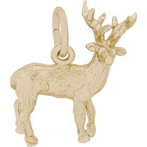 10K Gold Elk Charm by Rembrandt Charms 10K Gold Elk Charm by Rembrandt Charms