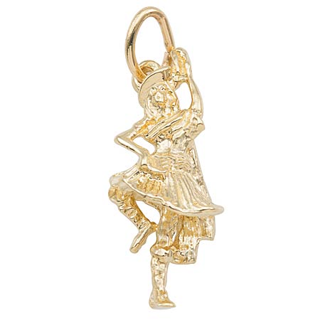 14K Gold Highland Dancer Charm by Rembrandt Charms 14K Gold Highland Dancer Charm by Rembrandt Charms