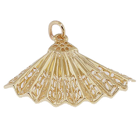 10K Gold Hand Fan Charm by Rembrandt Charms 10K Gold Hand Fan Charm by Rembrandt Charms