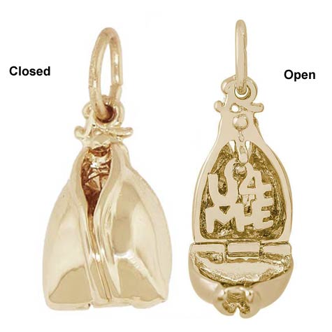 10K Gold Fortune Cookie Charm by Rembrandt Charms 10K Gold Fortune Cookie Charm by Rembrandt Charms