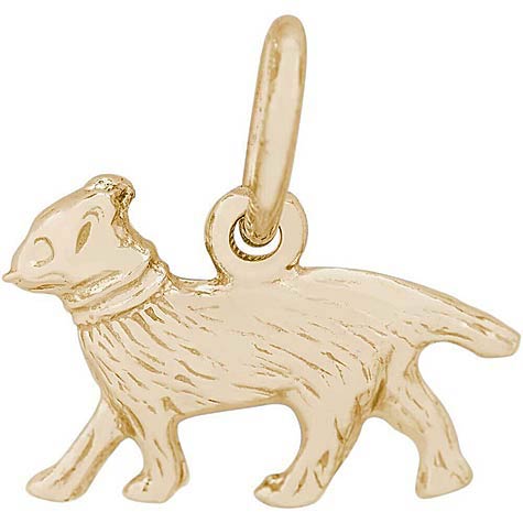 14K Gold Walking Cat Accent Charm by Rembrandt Charms 14K Gold Walking Cat Accent Charm by Rembrandt Charms