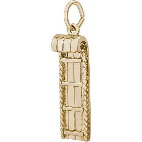 Gold Plate Toboggan Charm by Rembrandt Charms Gold Plate Toboggan Charm by Rembrandt Charms