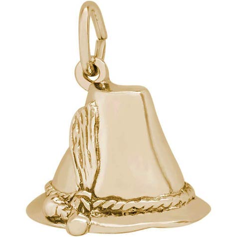 14K Gold Tyrol Hat Charm by Rembrandt Charms 14K Gold Tyrol Hat Charm by Rembrandt Charms