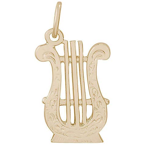 10K Gold Lyre Charm by Rembrandt Charms 10K Gold Lyre Charm by Rembrandt Charms