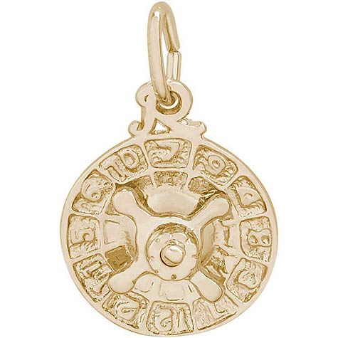 14K Gold Roulette Wheel Charm by Rembrandt Charms 14K Gold Roulette Wheel Charm by Rembrandt Charms