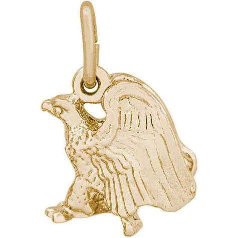 14K Gold Eagle Accent Charm by Rembrandt Charms 14K Gold Eagle Accent Charm by Rembrandt Charms
