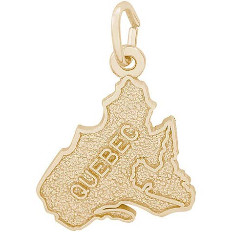 14K Gold Quebec Map Charm by Rembrandt Charms 14K Gold Quebec Map Charm by Rembrandt Charms