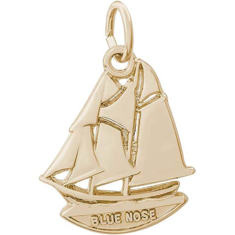 14K Gold Blue Nose Nova Scotia Charm by Rembrandt Charms 14K Gold Blue Nose Nova Scotia Charm by Rembrandt Charms