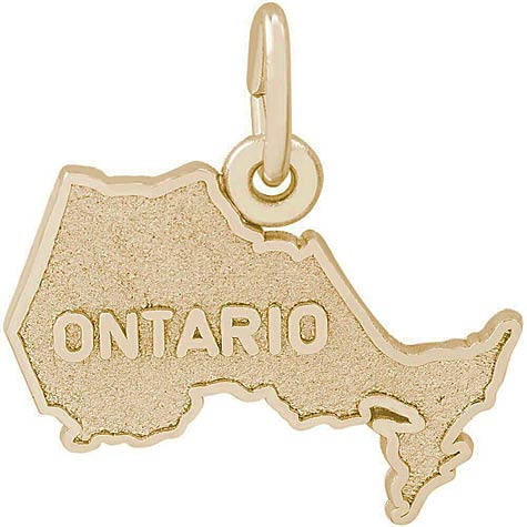 14K Gold Ontario Map Charm by Rembrandt Charms 14K Gold Ontario Map Charm by Rembrandt Charms