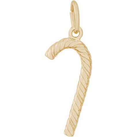 14K Gold Candy Cane Charm by Rembrandt Charms 14K Gold Candy Cane Charm by Rembrandt Charms