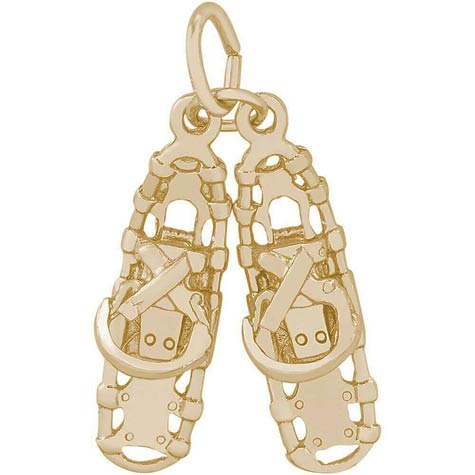 14K Gold Snow Shoes Charm by Rembrandt Charms 14K Gold Snow Shoes Charm by Rembrandt Charms