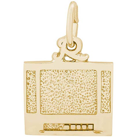 14K Gold Flat Screen TV Charm by Rembrandt Charms 14K Gold Flat Screen TV Charm by Rembrandt Charms