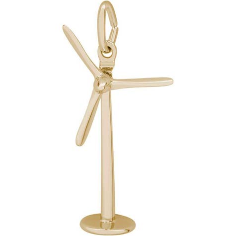 14K Gold Wind Energy Charm by Rembrandt Charms 14K Gold Wind Energy Charm by Rembrandt Charms