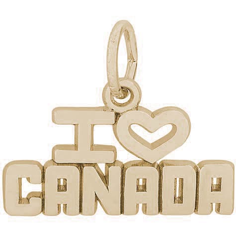 14K Gold I Love Canada Charm by Rembrandt Charms 14K Gold I Love Canada Charm by Rembrandt Charms