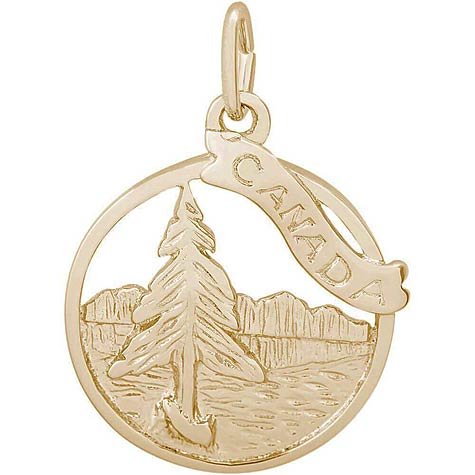 14K Gold Canada Charm by Rembrandt Charms 14K Gold Canada Charm by Rembrandt Charms