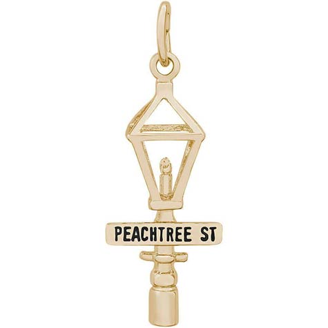 14K Gold Peachtree St. Lamp Post Charm by Rembrandt Charms 14K Gold Peachtree St. Lamp Post Charm by Rembrandt Charms