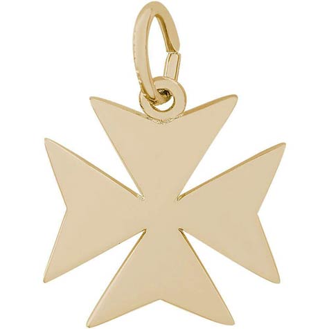 14K Gold Maltese Cross Charm by Rembrandt Charms 14K Gold Maltese Cross Charm by Rembrandt Charms